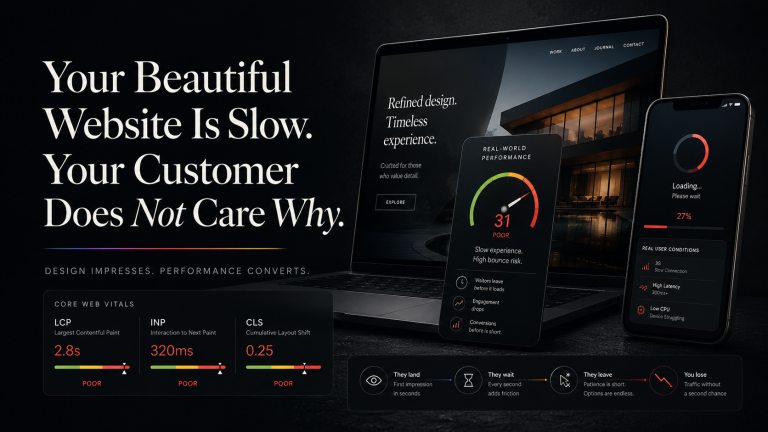 Your Beautiful Website Is Slow. Your Customer Does Not Care Why.